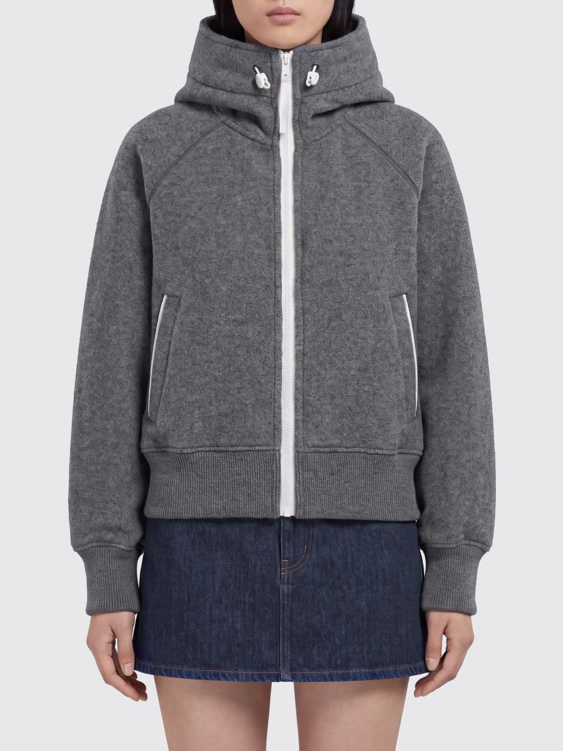 Canada Goose Chilliwack Bomber Jacket in Wool Blend and Cordura Nylon with Hood and Logo