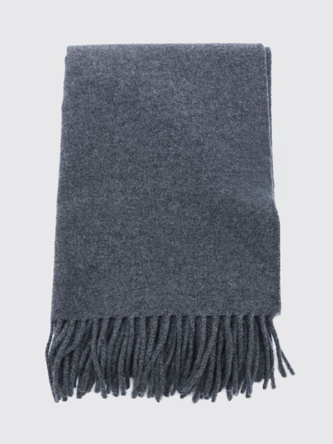 Brunello Cucinelli Pure Cashmere Scarf with Frayed Edges and Minimal Design · OS