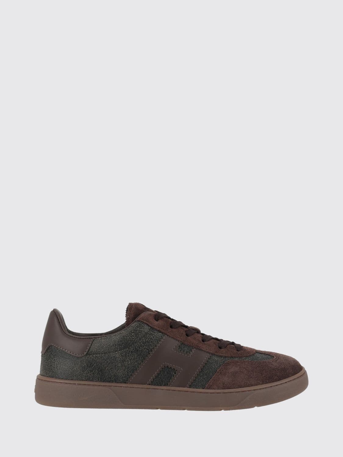 Hogan Cool Two-Tone Suede Low Top Trainers with H Logo
