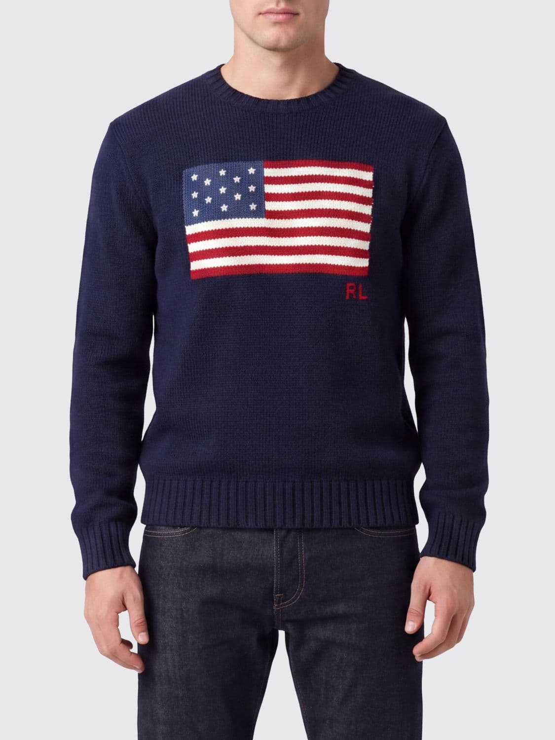 Polo Ralph Lauren Graphic Print Cotton Crewneck Jumper