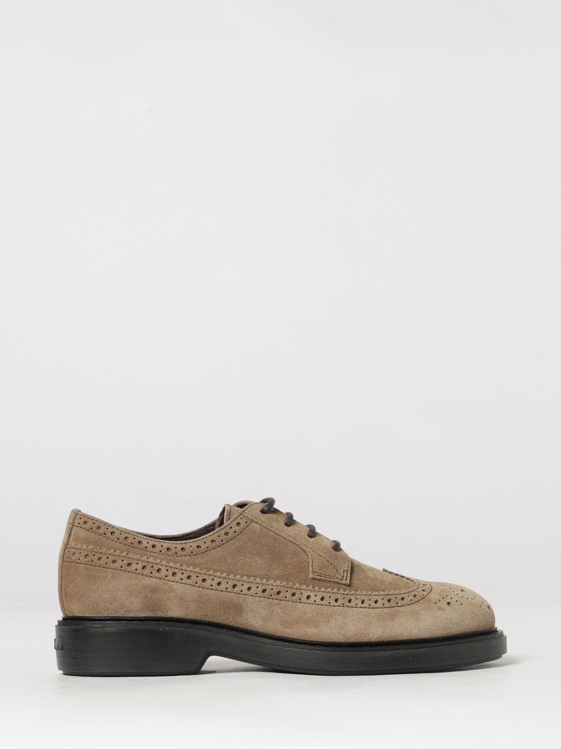 Hogan H704 Suede Leather Derby Brogues with a Wingtip Motif