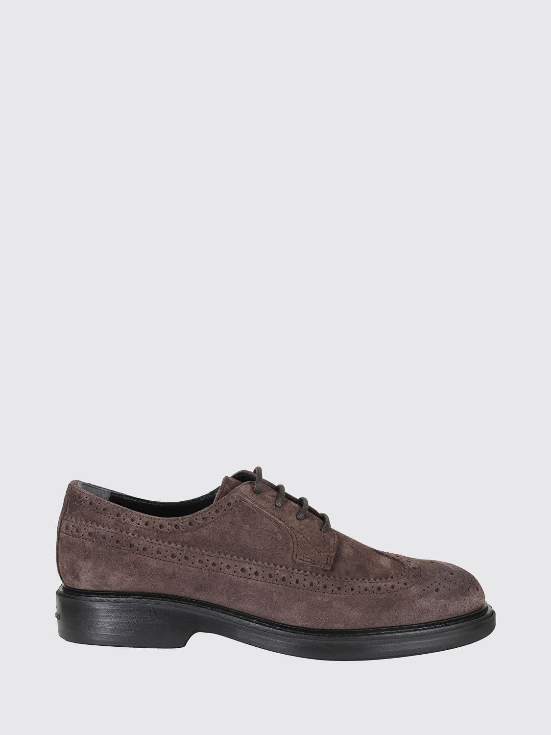 Hogan H704 Suede Leather Derby Brogues with a Wingtip Motif