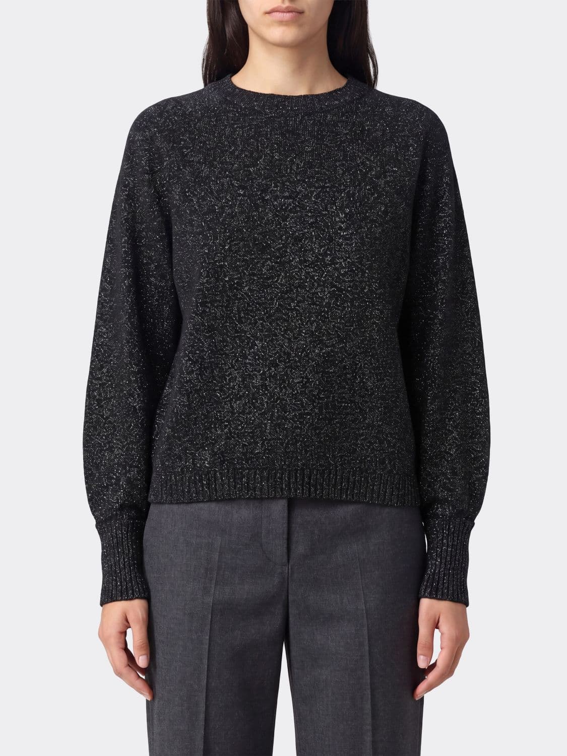 Twinset Wool and Cashmere Blend Lurex Yarn Jumper