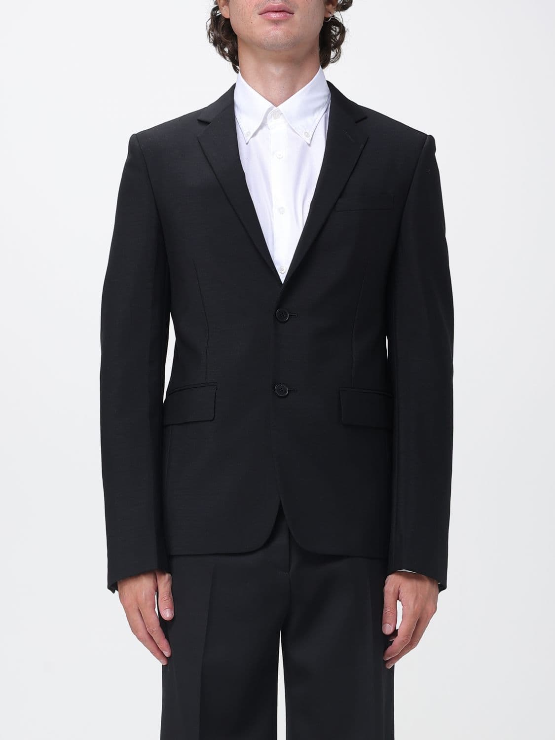 Fendi Slim Fit Single-Breasted Wool and Mohair Blend Blazer