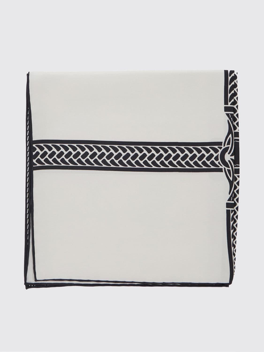 Fendi Selleria Graphic Print Square Silk Foulard