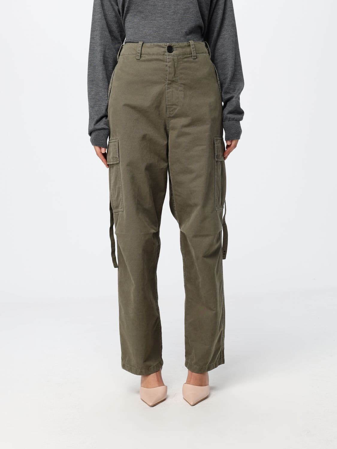 Fendi Pants Woman color Military