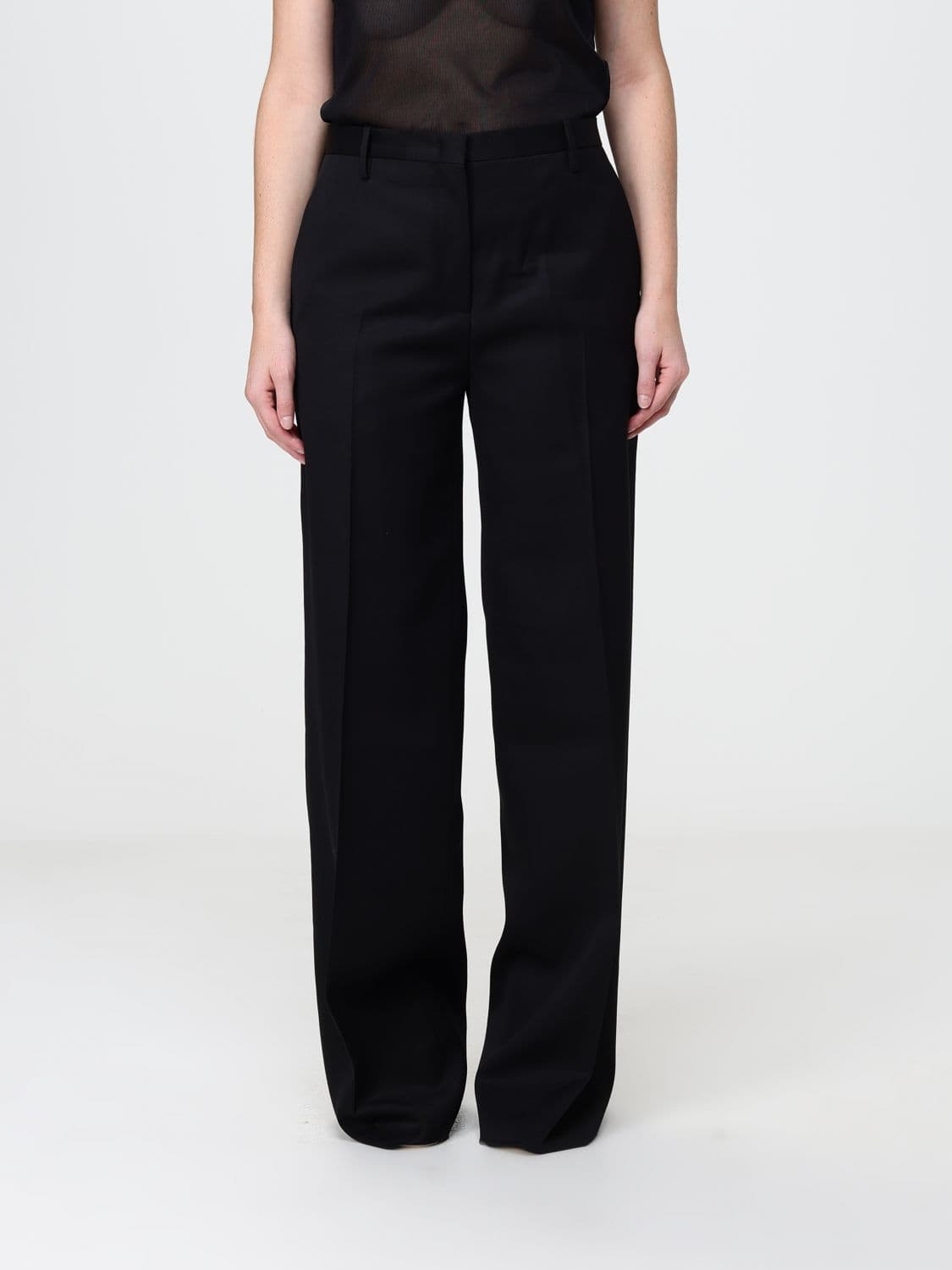 Fendi High-Waisted Virgin Wool Palazzo Trousers
