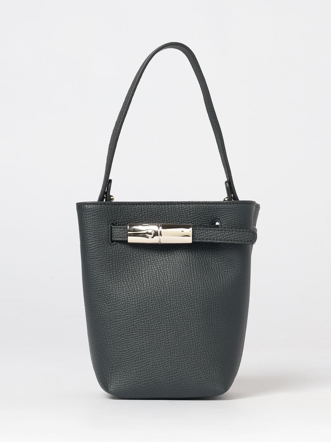 Longchamp Le Smart Tumbled Calfskin Leather Mini Bucket Bag