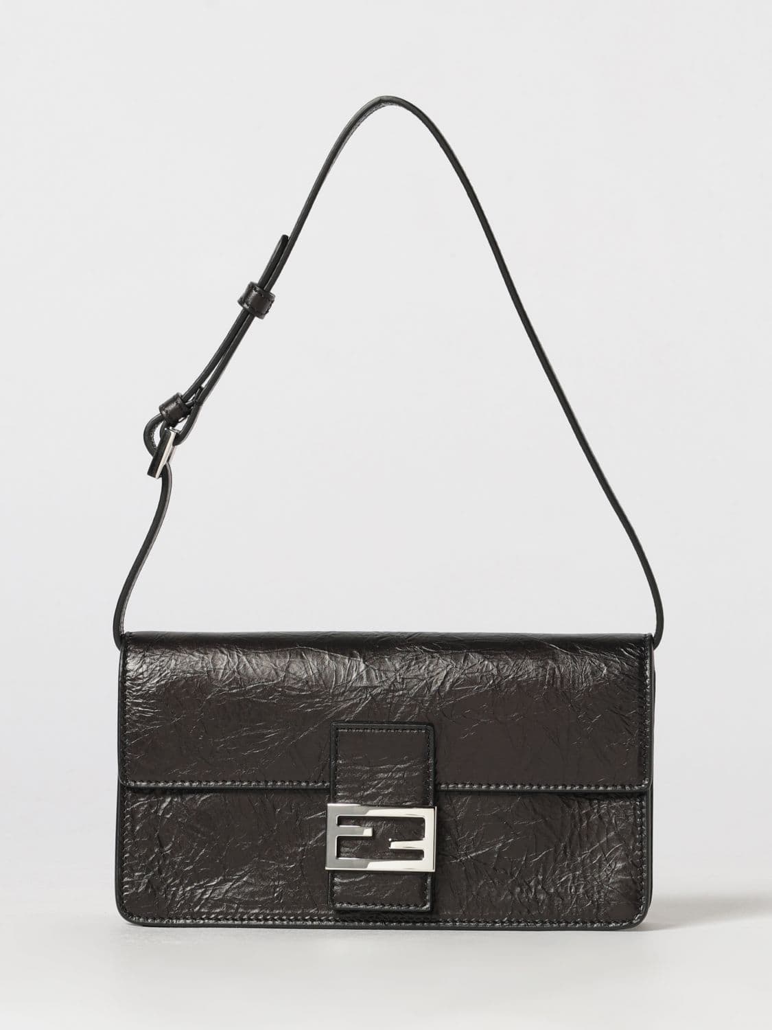 Fendi Tuve Crinkled Calfskin Leather Mini Bag with FF Monogram · OS