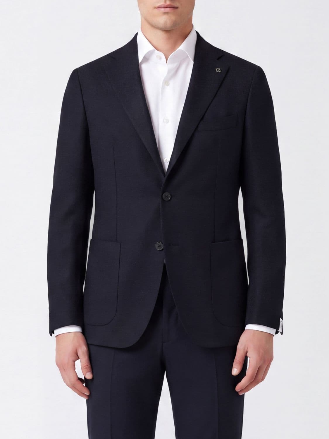 Tagliatore Single-Breasted Wool Blazer with Peak Lapels and Back Vent