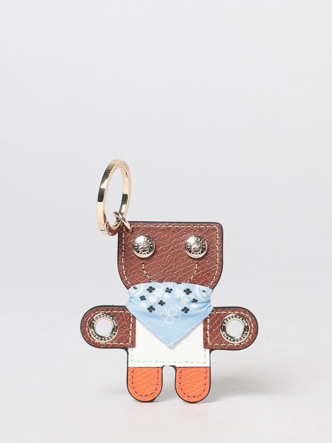 Longchamp Épure Grained Leather Keyring with Engraved Logo · OS