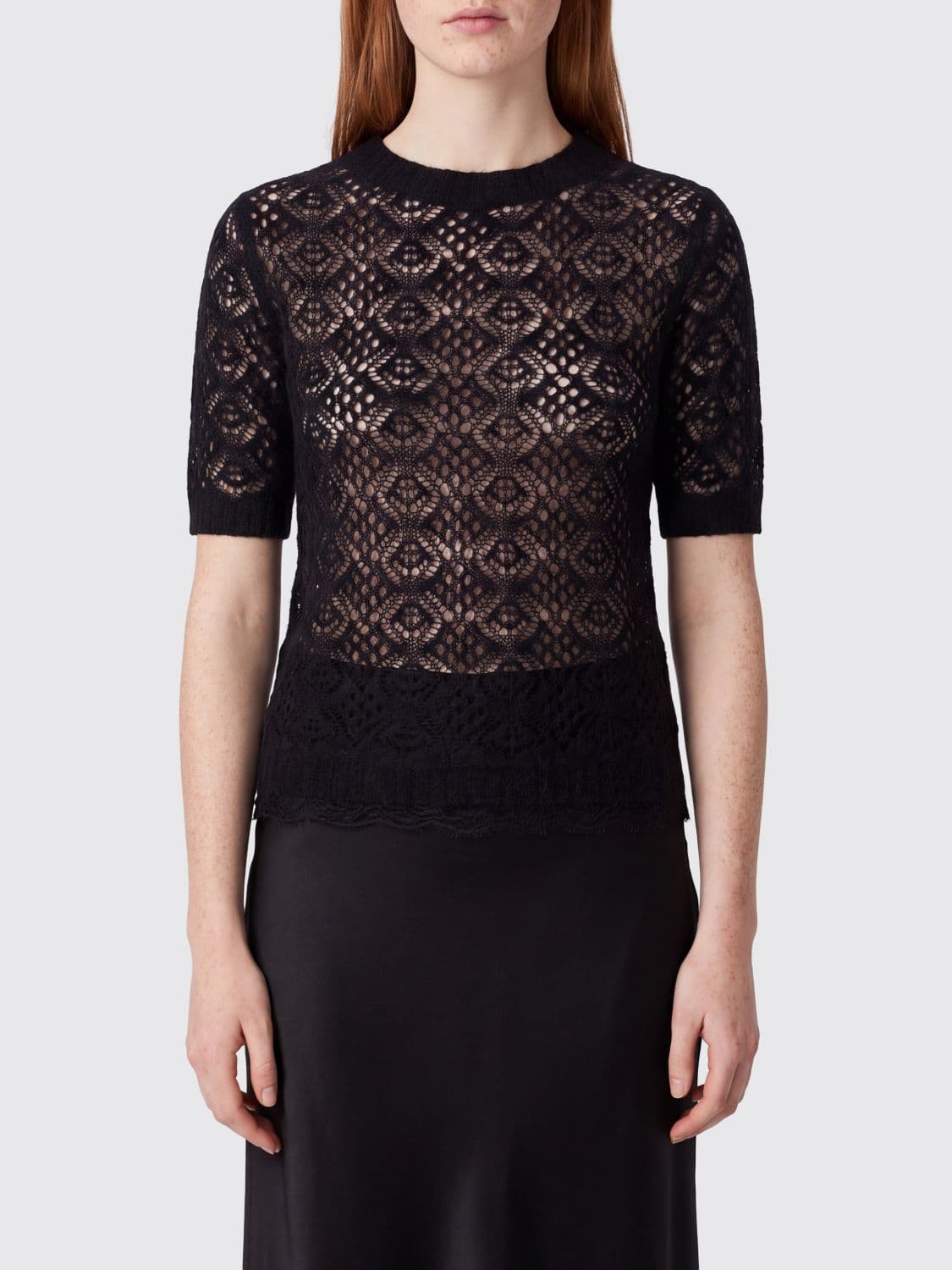 Ermanno Firenze Top Woman color Black