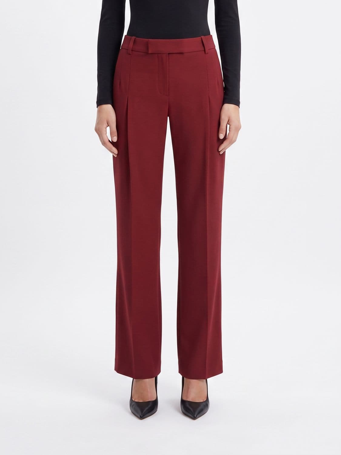 Federica Tosi Straight-Leg Tailored Crêpe Trousers with Pleats