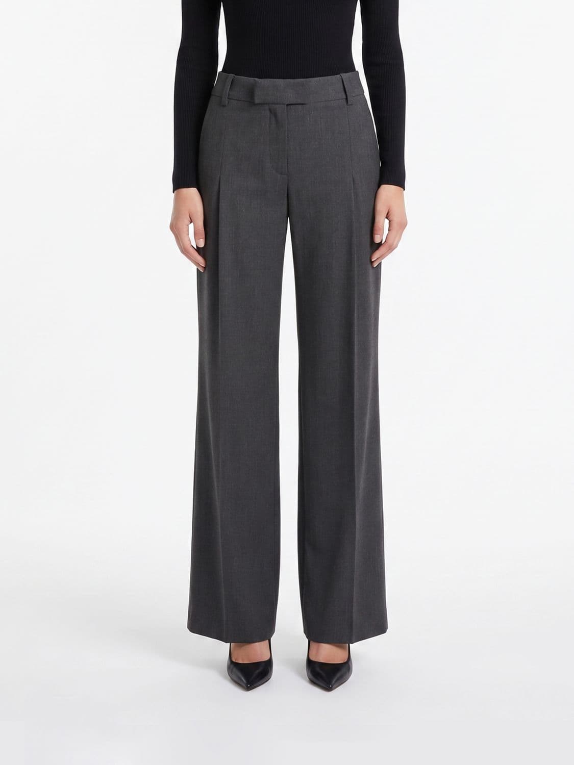 Federica Tosi Straight-Leg Tailored Crêpe Trousers with Pleats