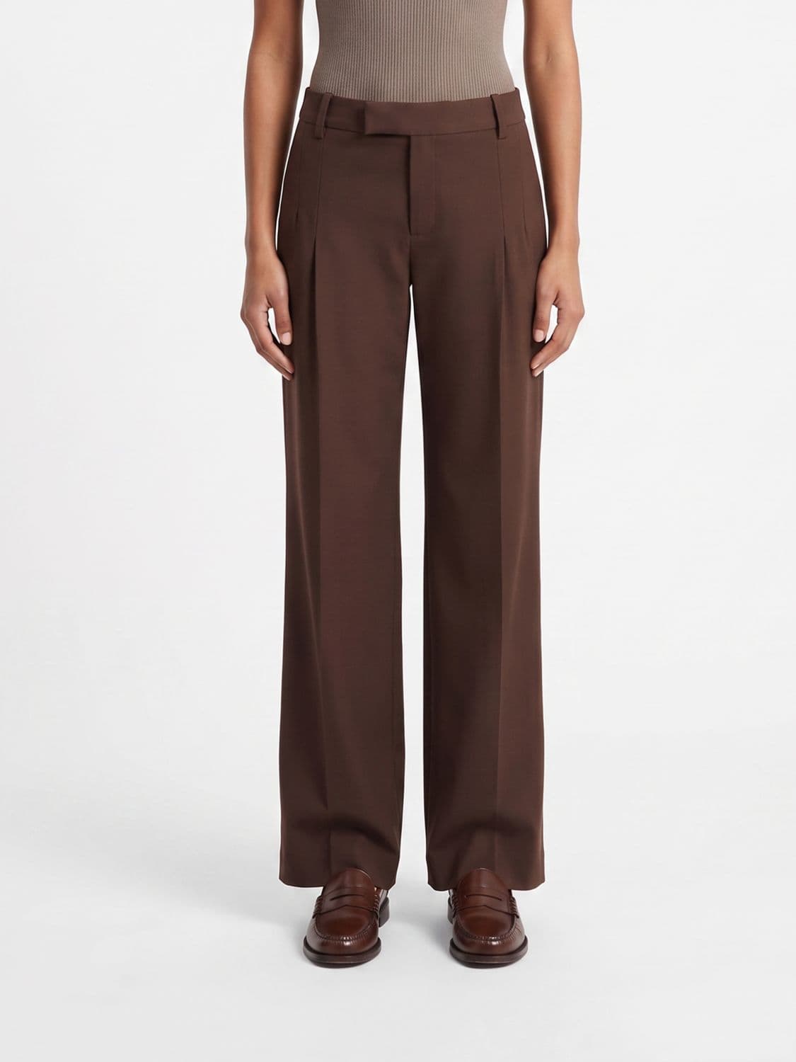 Federica Tosi Straight-Leg Tailored Crêpe Trousers with Pleats