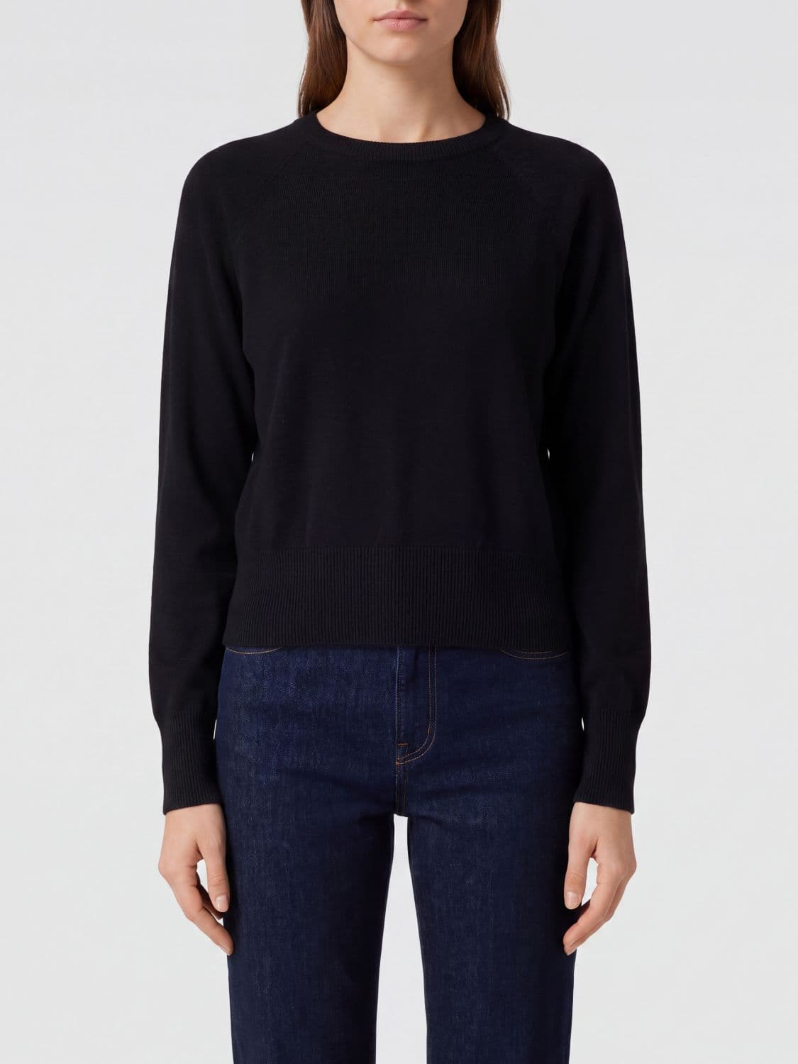 Federica Tosi Wool and Cashmere Blend Crewneck Jumper with Long Sleeves