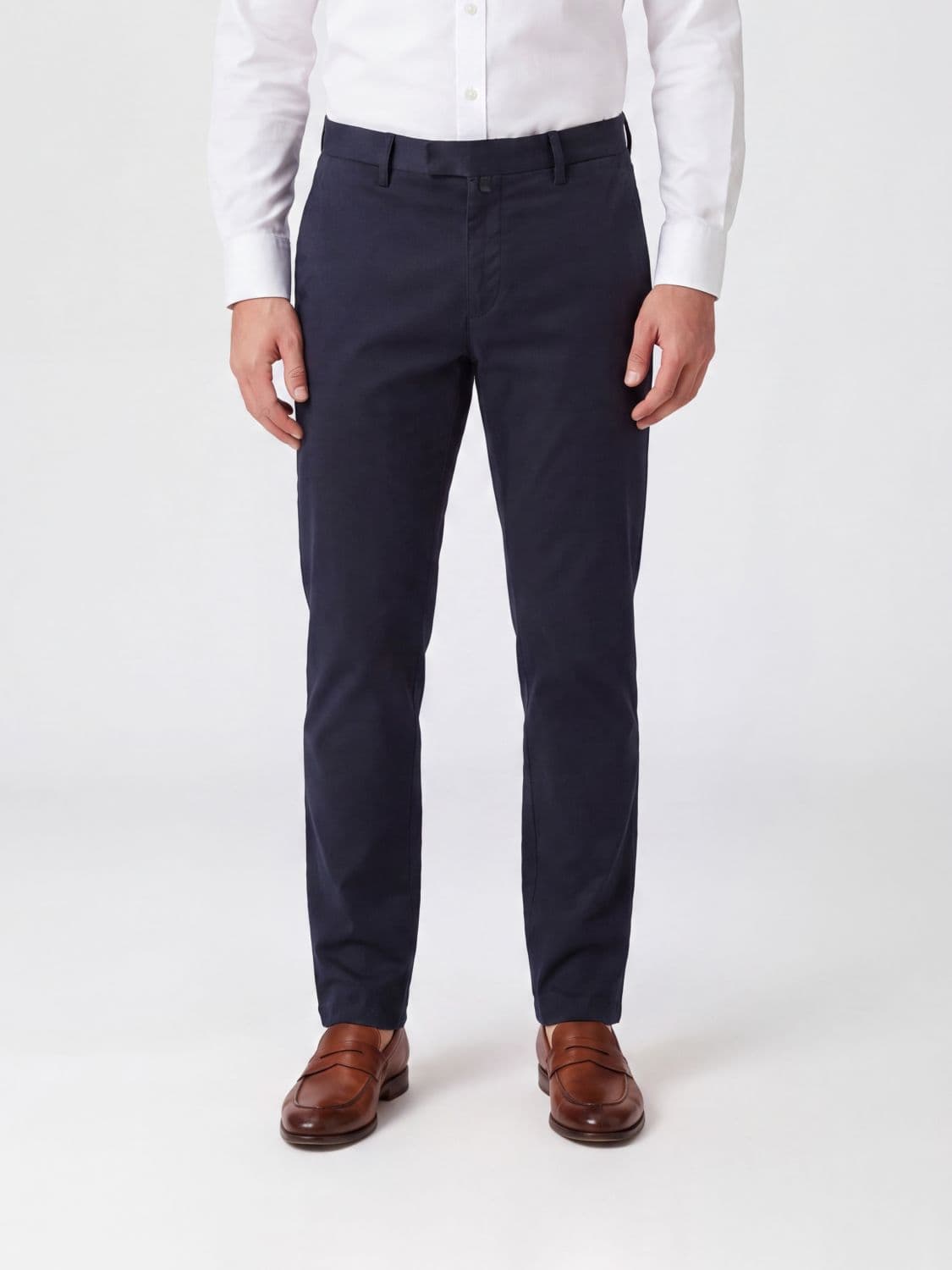 Briglia 1949 Slim Fit Pleated Cotton Tailored Trousers