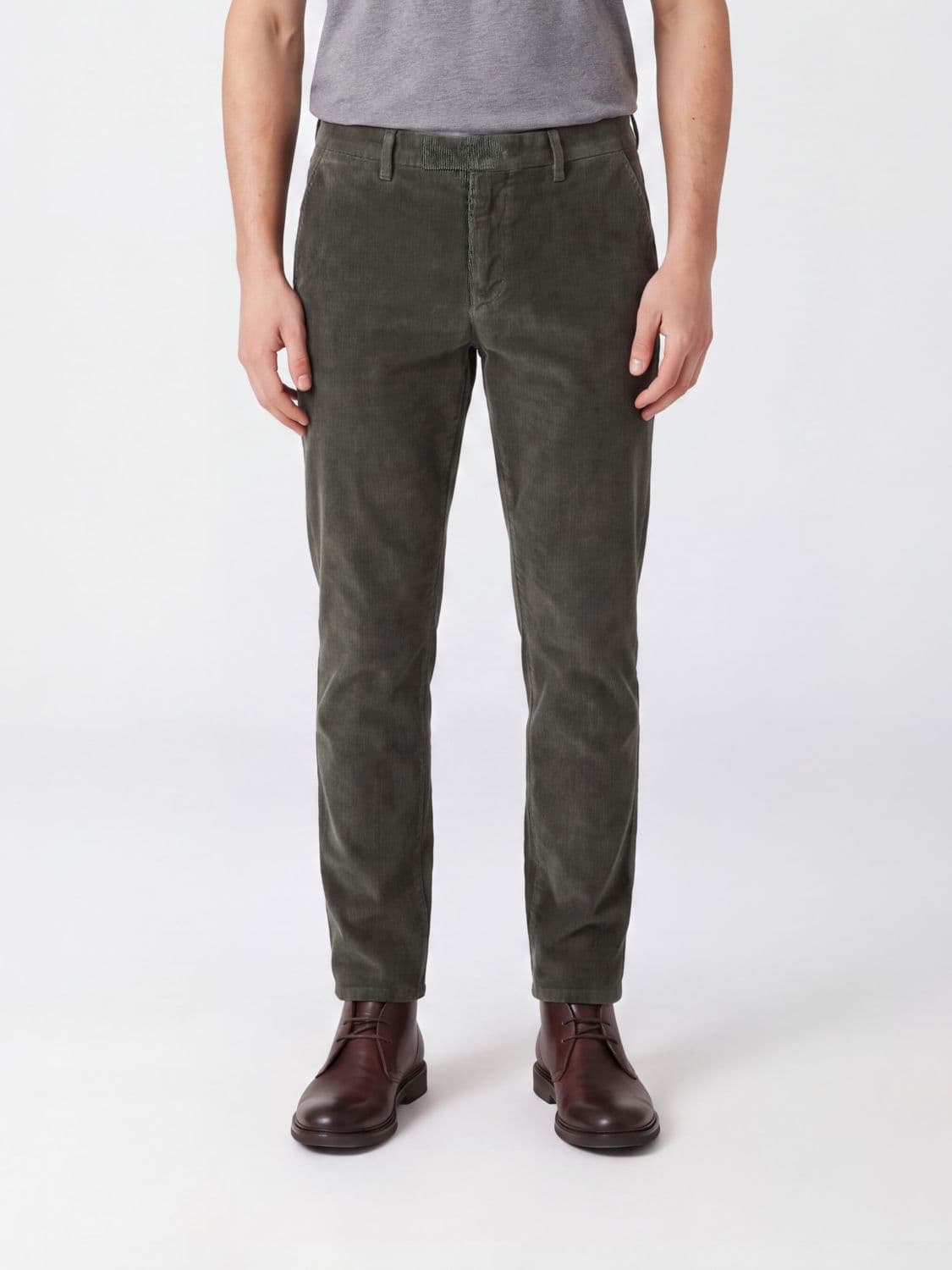 Briglia 1949 Slim Fit Cotton Velvet Chino Trousers