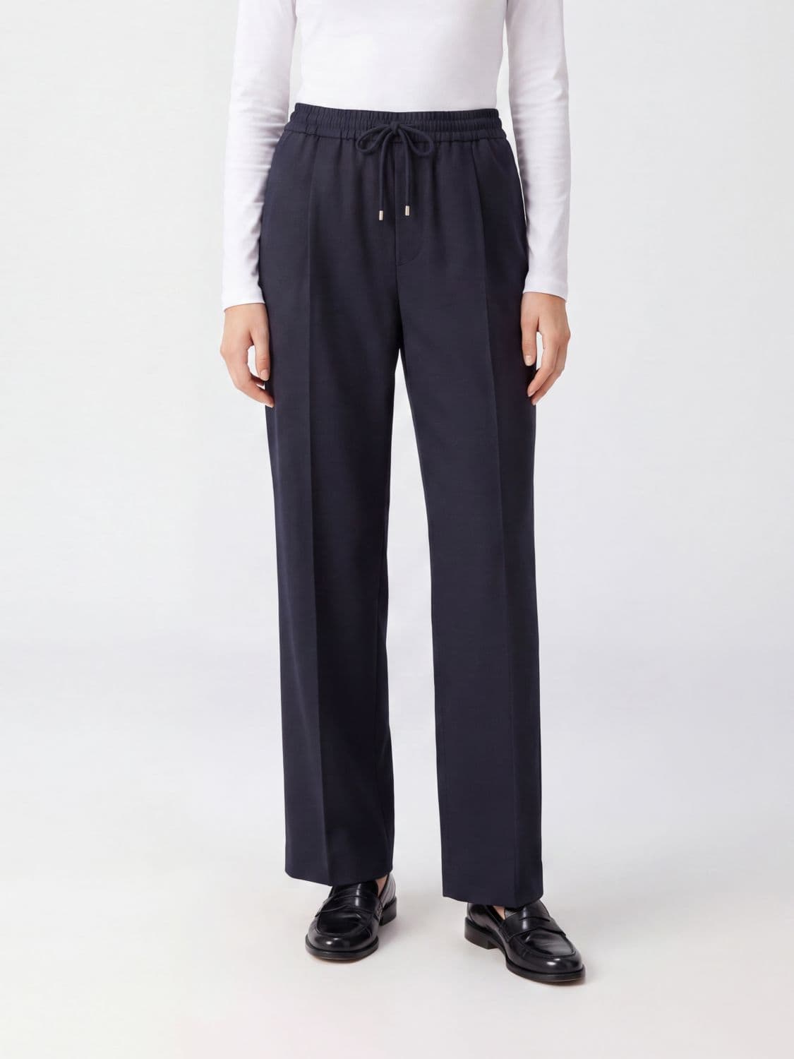 Briglia 1949 Straight-Leg Virgin Wool and Cashmere Trousers with Drawstring
