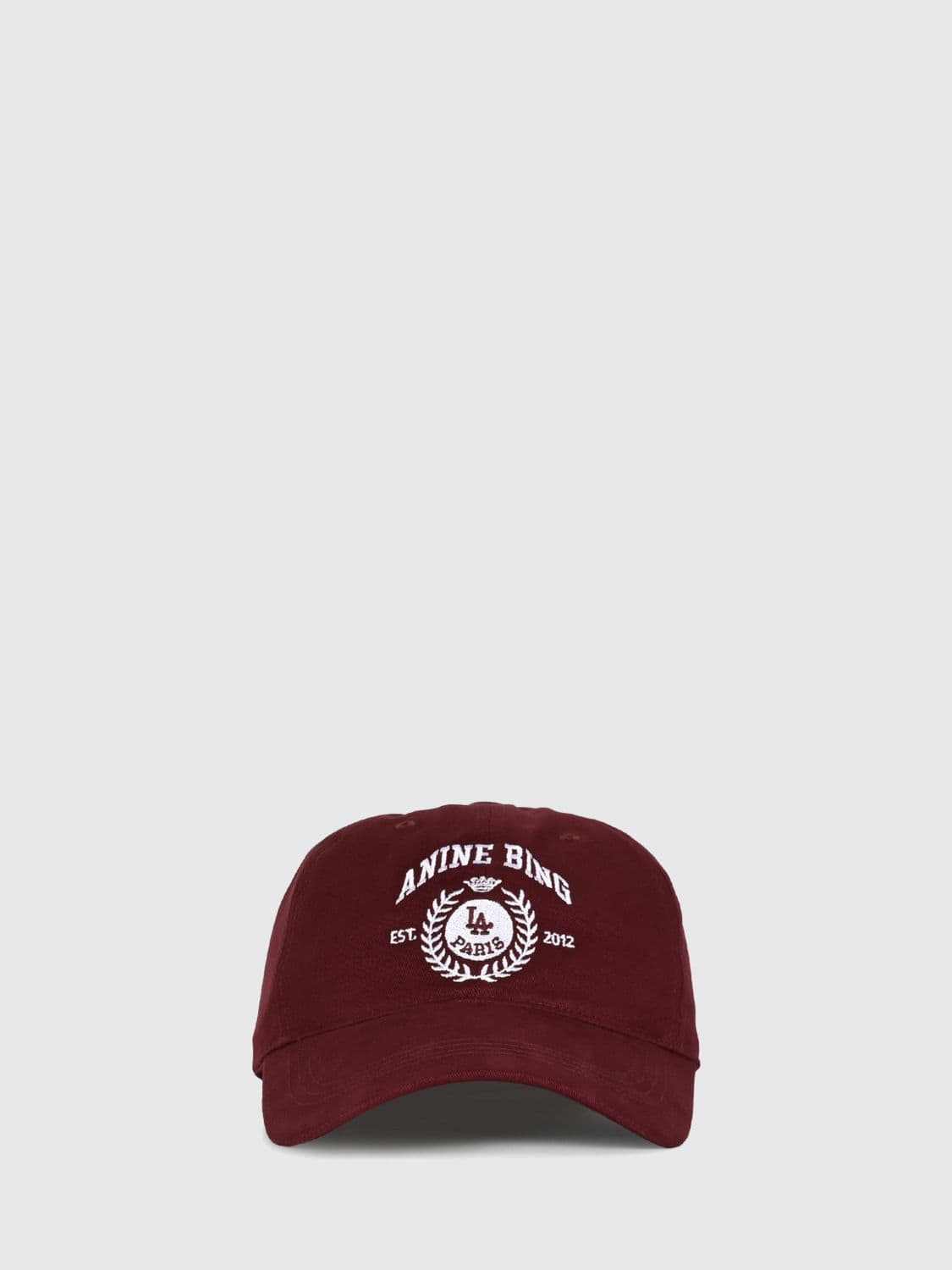 Anine Bing Cotton Baseball Cap with a Contrasting Embroidered Logo