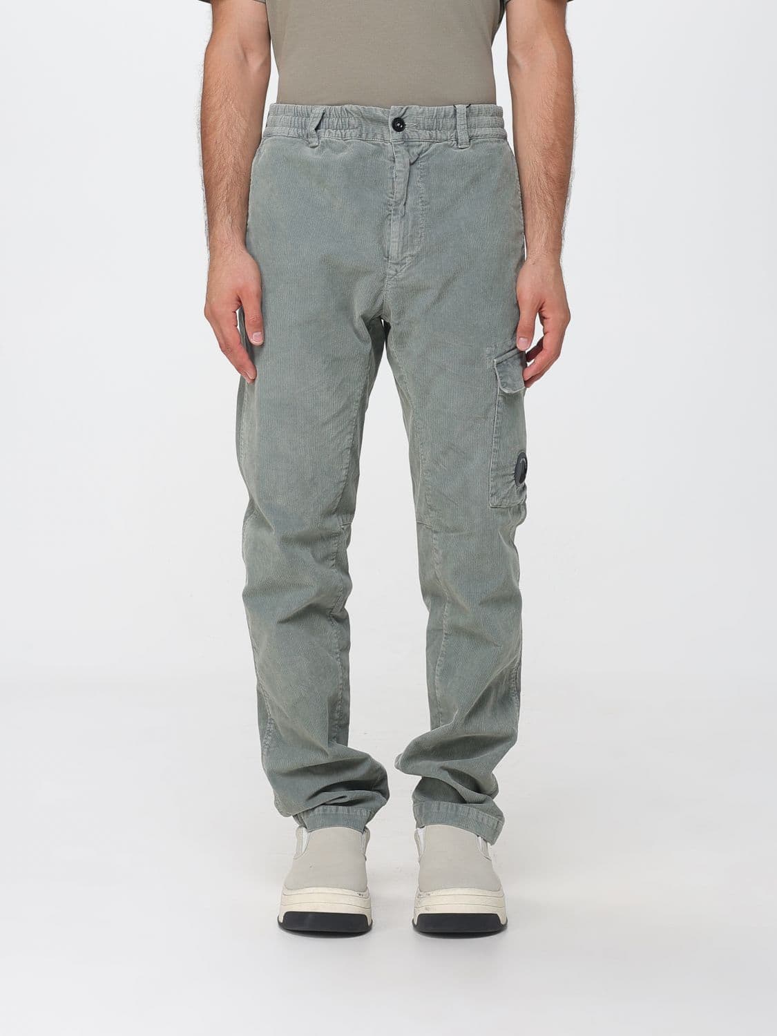 C.p. Company C. P. COMPANY Slim Fit Corduroy Cargo Trousers with belt loops and side pockets