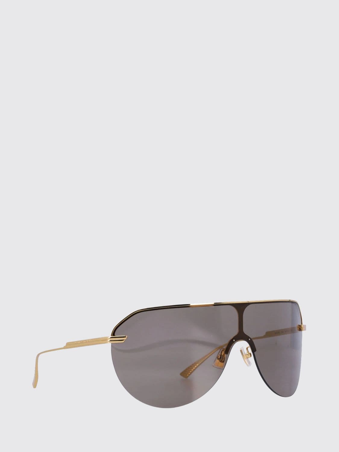 Bottega Veneta Long Ribbon Shield Aviator Sunglasses in Metal and Acetate