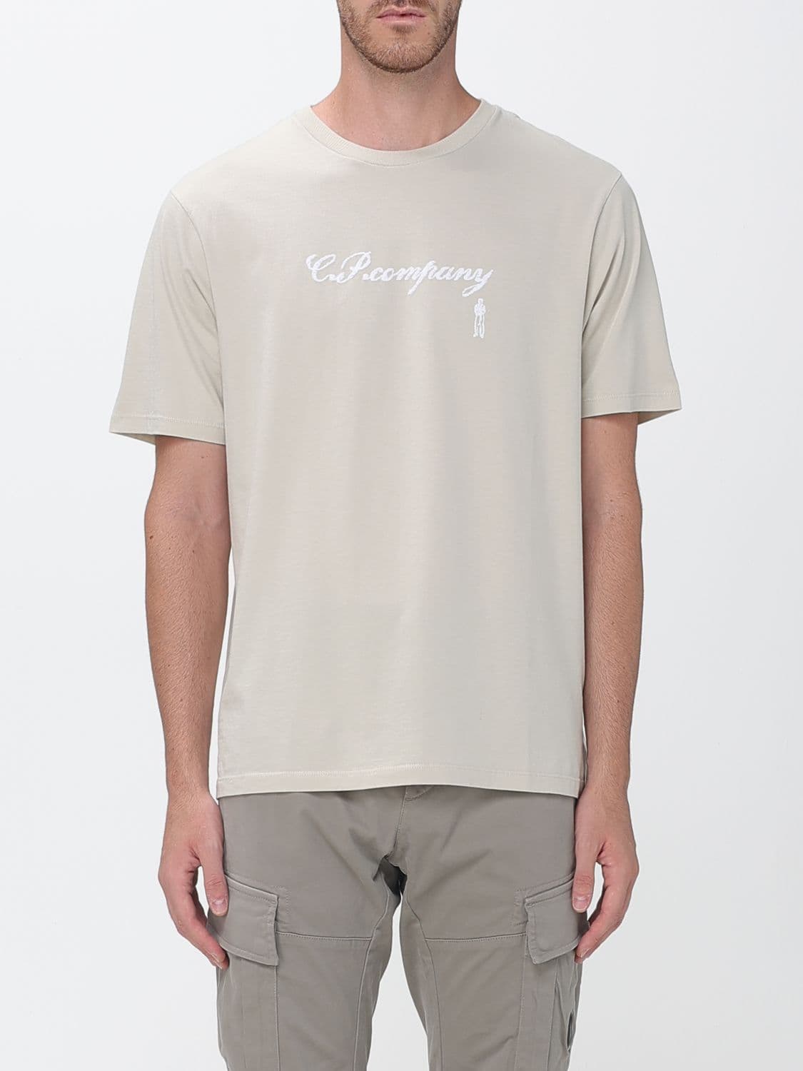 C.p. Company C. P. COMPANY Short-Sleeved Cotton T-shirt with a contrasting logo on the chest · XL
