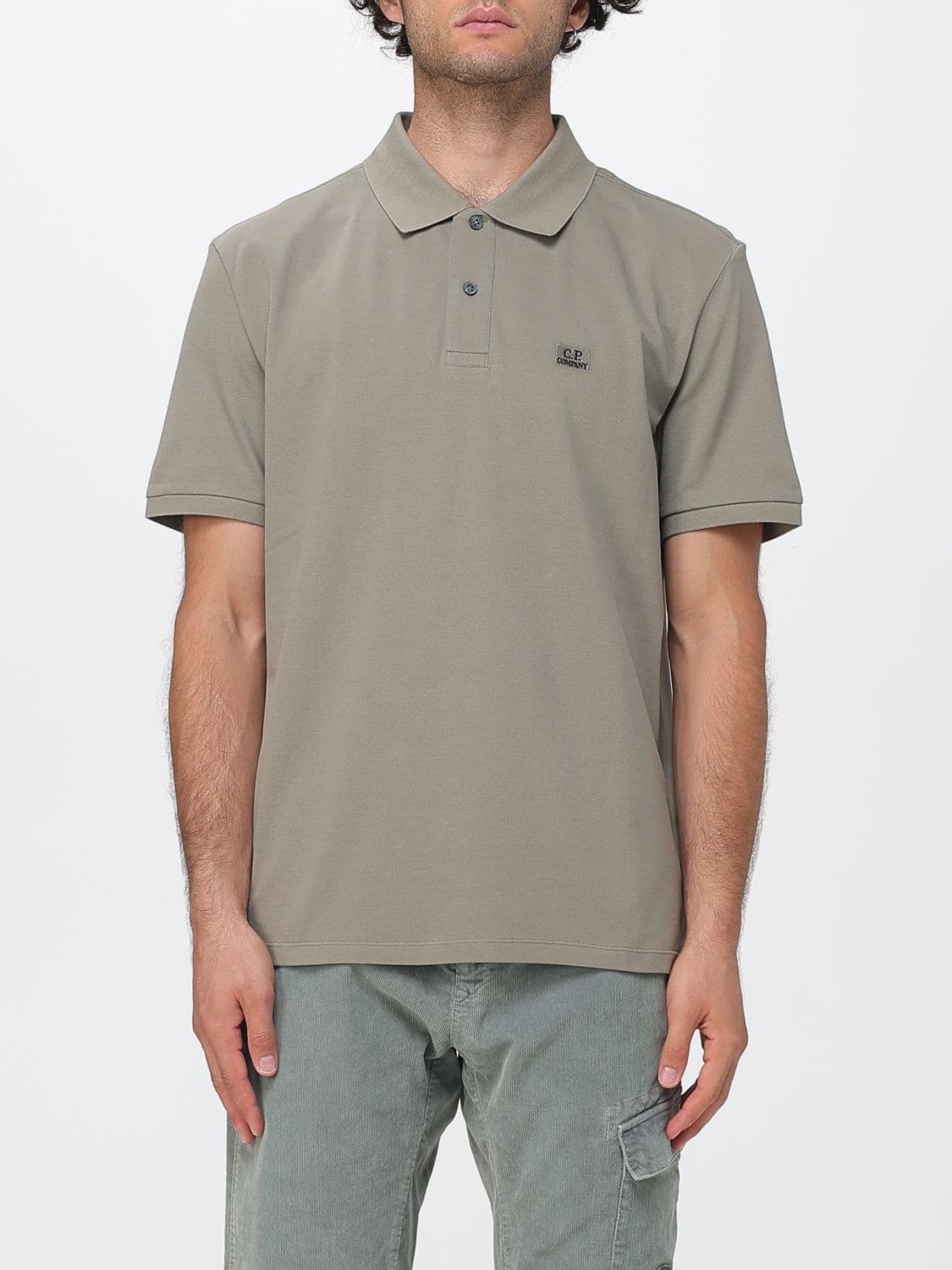 C.p. Company C. P. COMPANY Short-Sleeve Stretch Cotton Polo Shirt with a contrasting logo