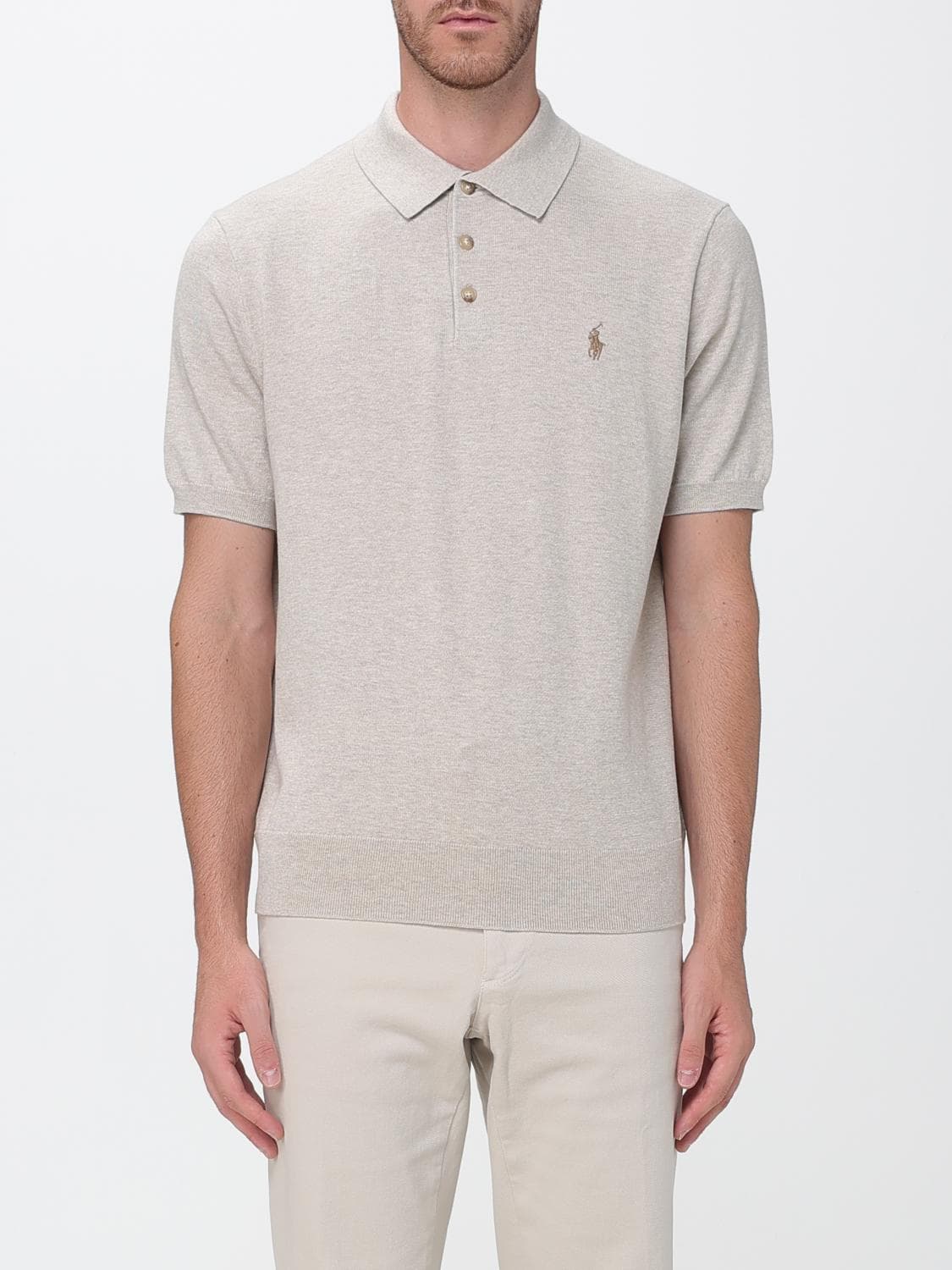 Polo Ralph Lauren Short-Sleeve Cotton Knit Polo Shirt with embroidered Pony logo