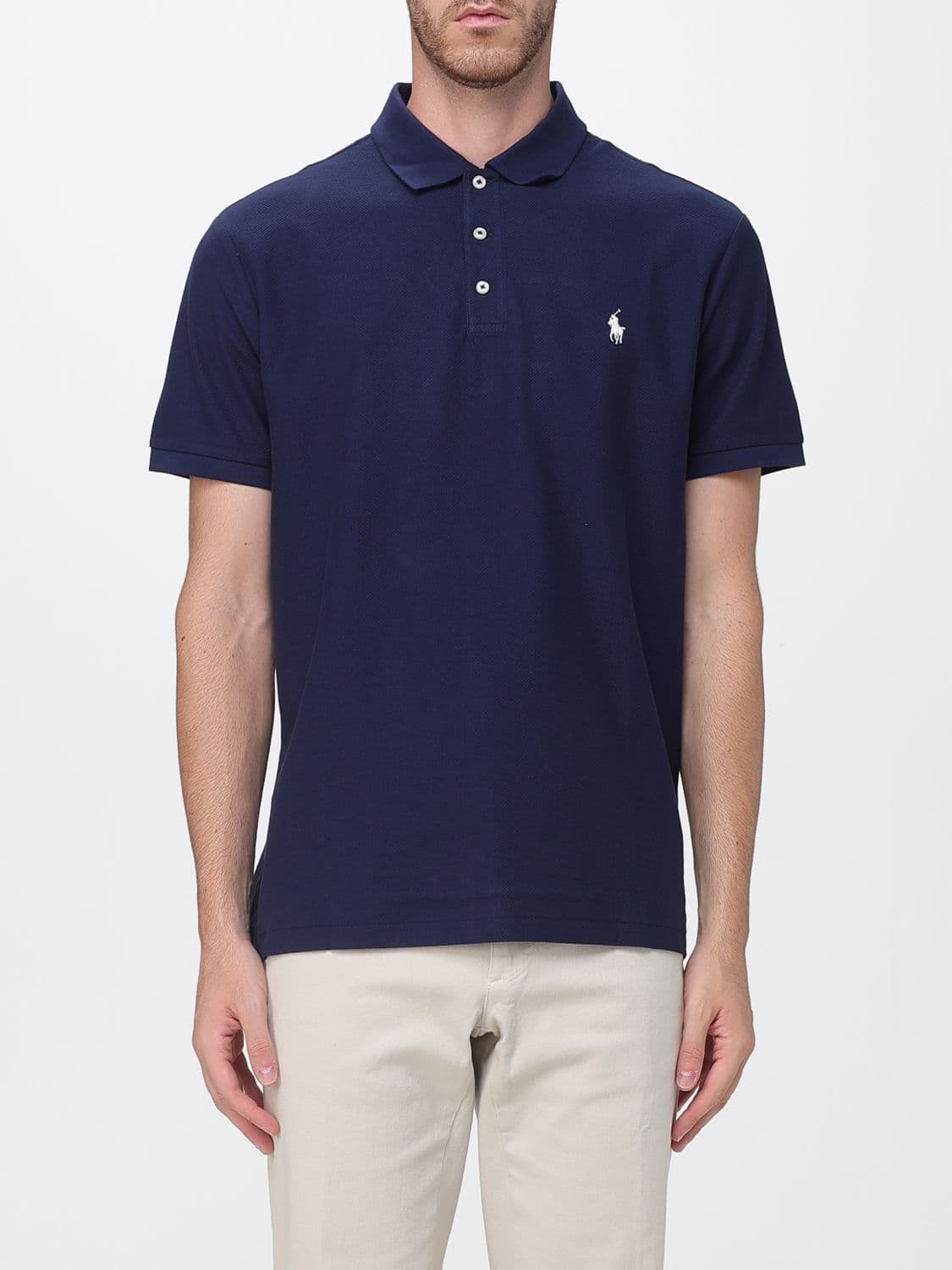 Polo Ralph Lauren Short-Sleeve Cotton Knit Polo Shirt with embroidered Pony logo