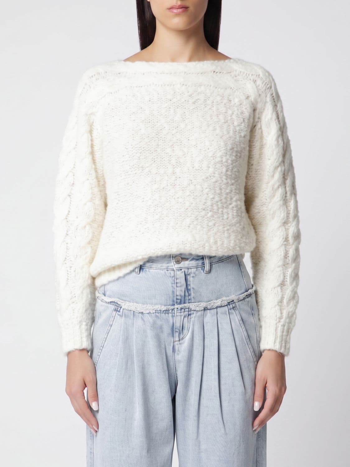 Isabel Marant Drop-Shoulder Virgin Wool Crewneck Jumper