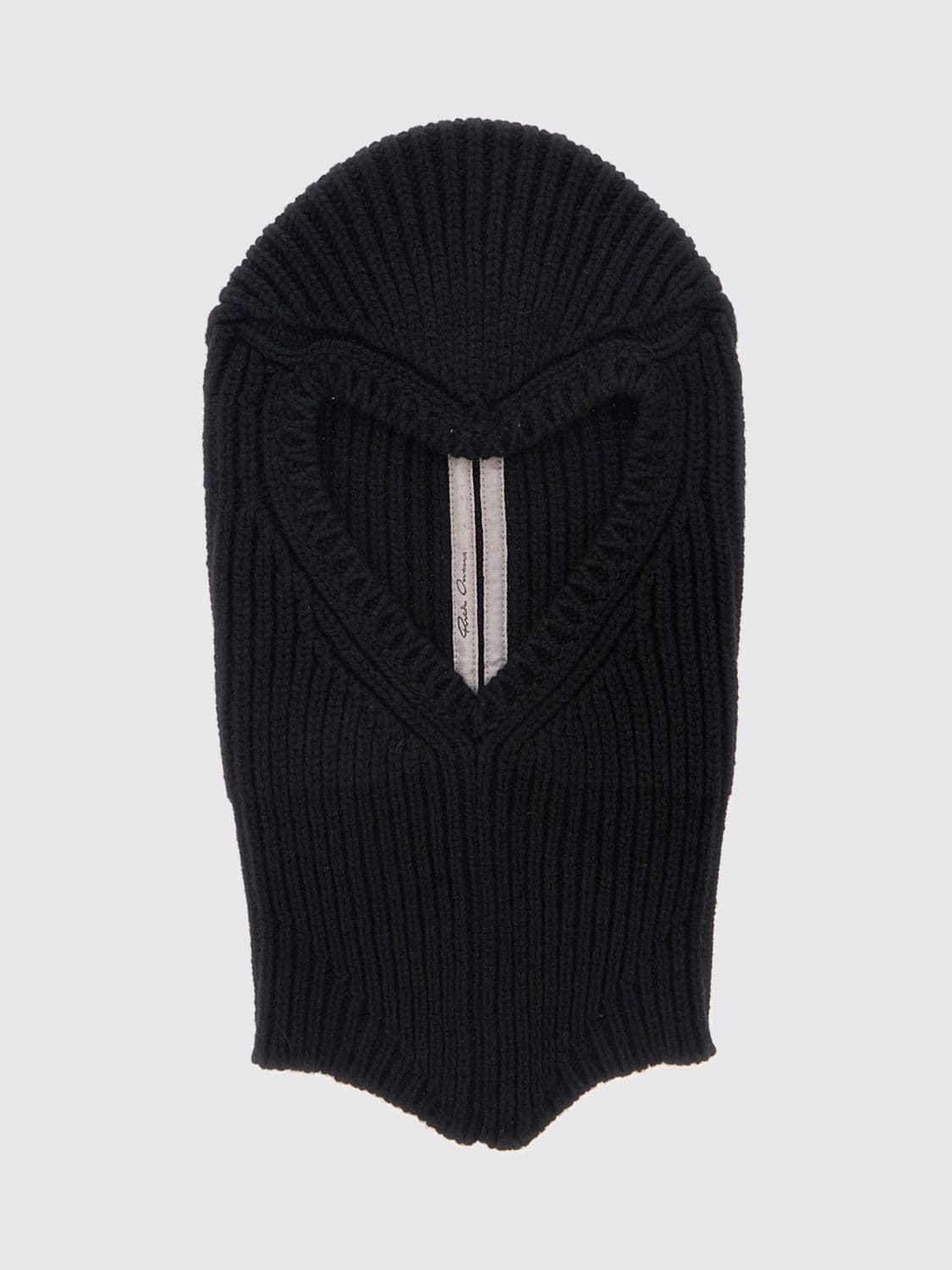 Rick Owens Rib-Knit Balaclava in a Soft Cashmere and Wool Blend