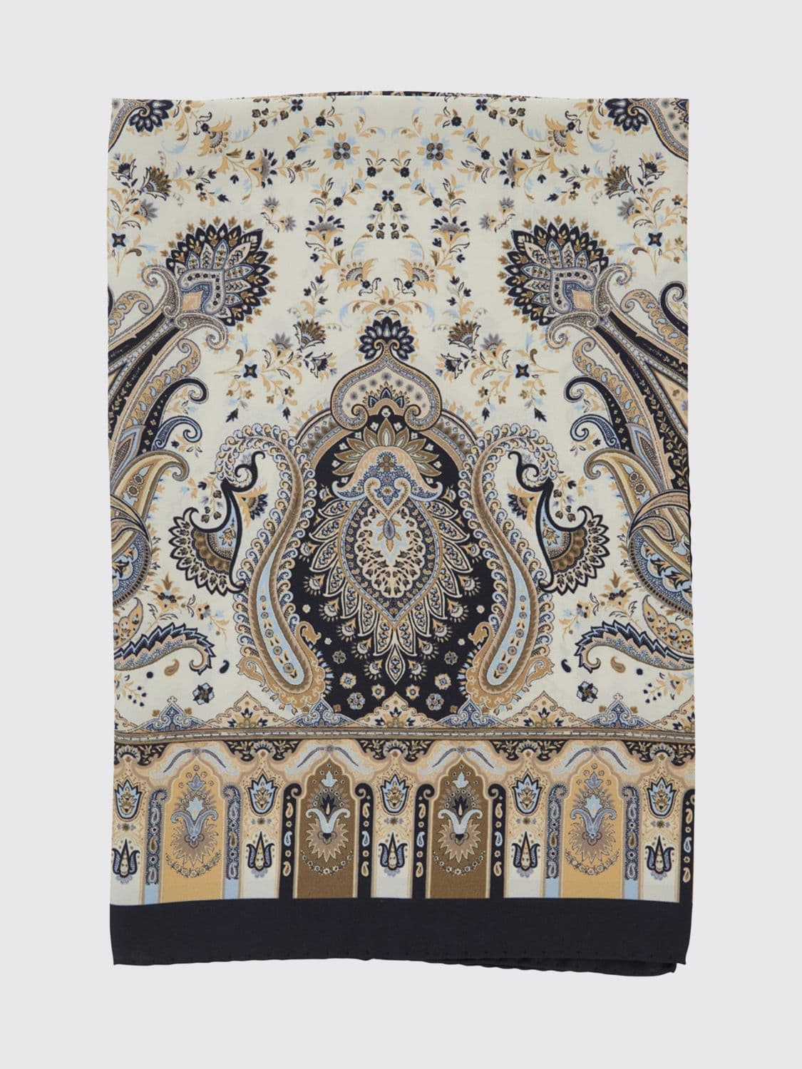 Etro Pure Silk Scarf with Abstract Paisley Print · OS
