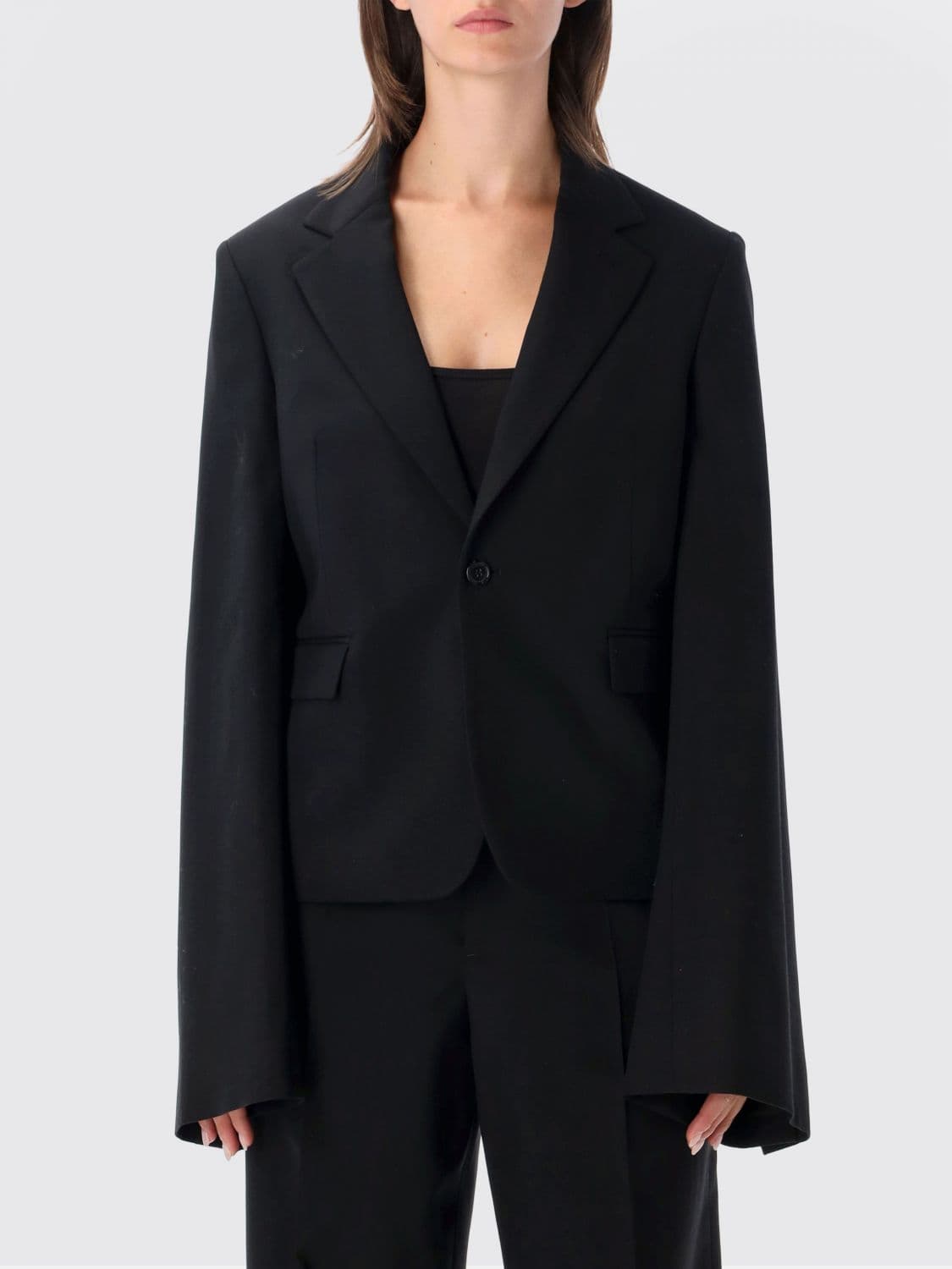 Jw Anderson Cropped Single-Breasted One-Button Wool Blazer · 6