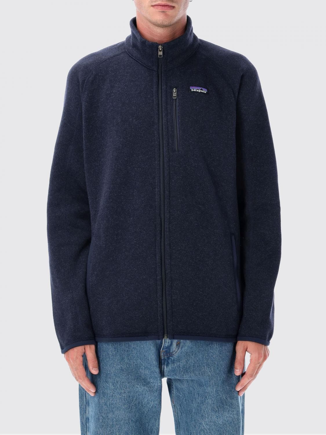 Patagonia Recycled Polyester Full-Zip Fleece Jacket with High Neck