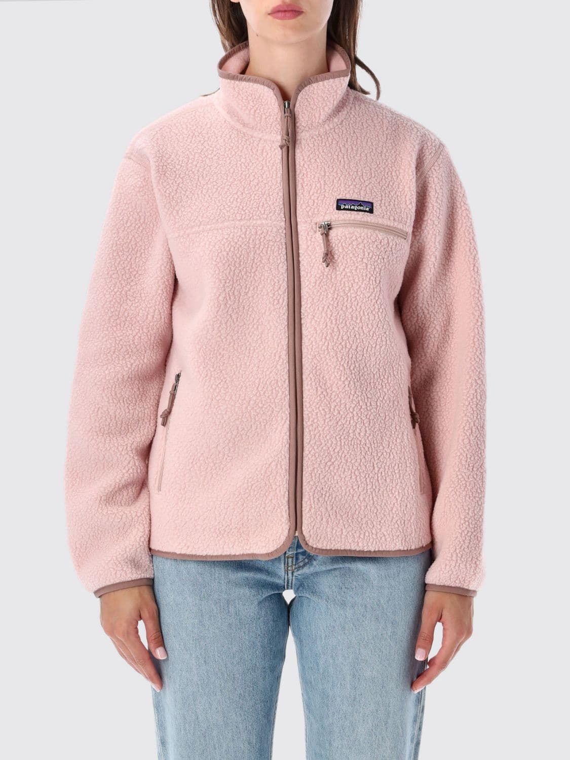 Patagonia Retro High-Neck Short Fleece Jacket with Zip Closure