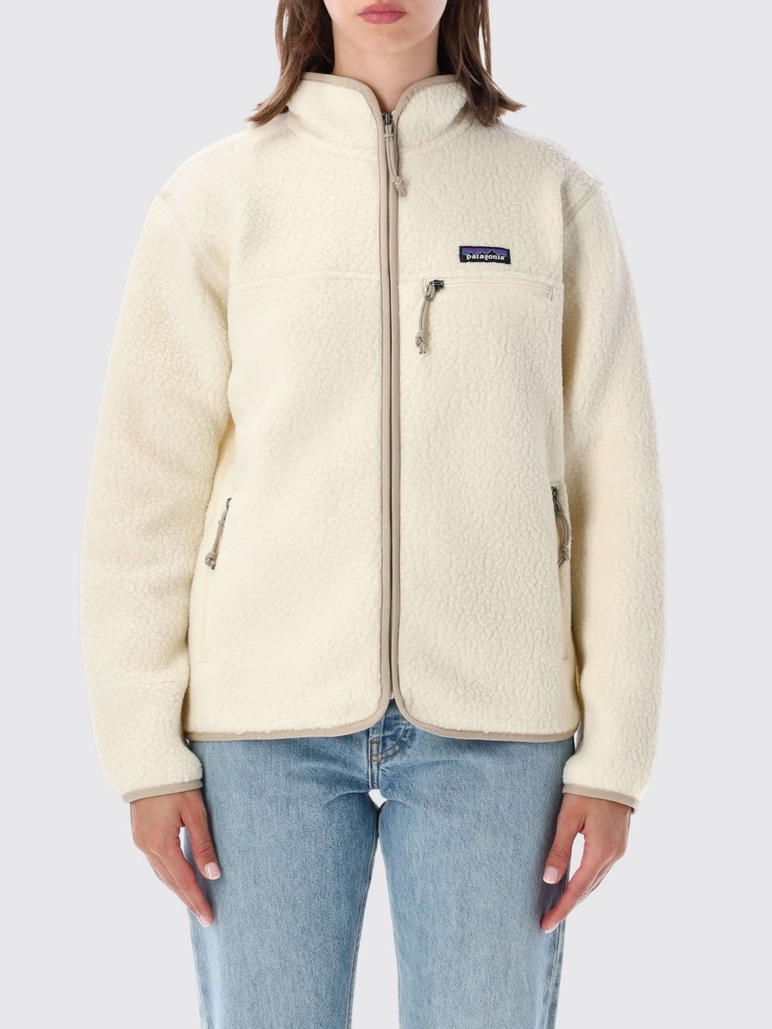 Patagonia Retro High-Neck Short Fleece Jacket with Zip Closure