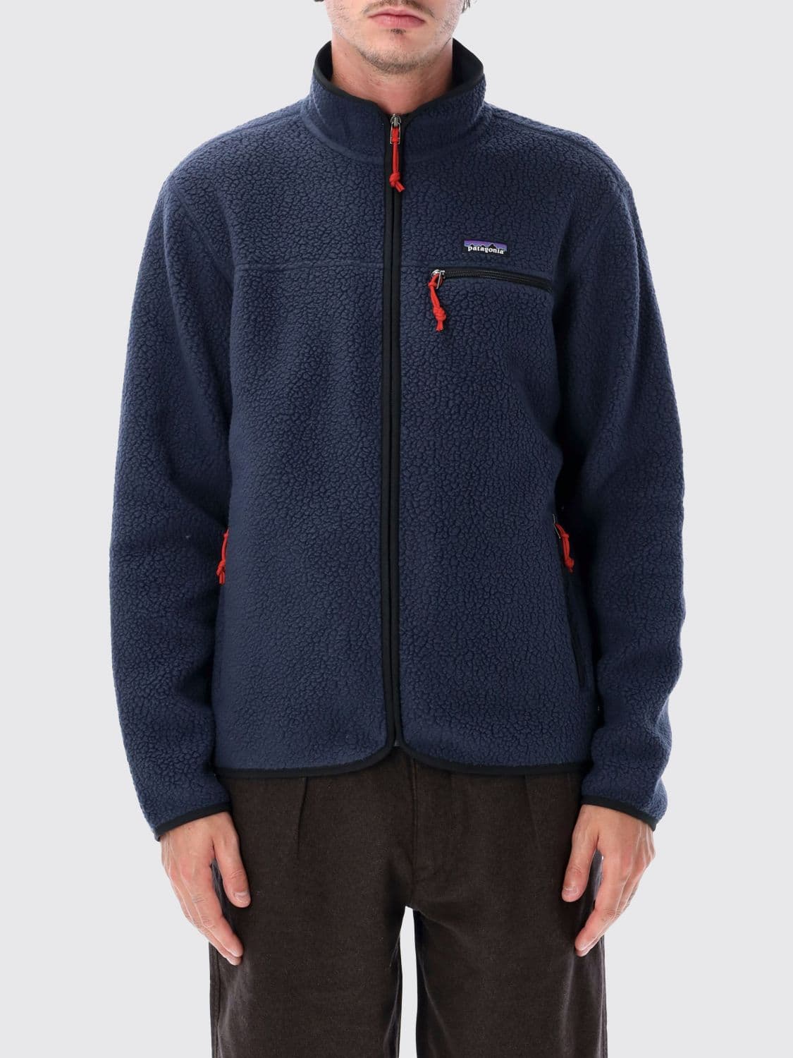 Patagonia Ms Retro Fleece Jacket with High Collar and Embroidered Logo