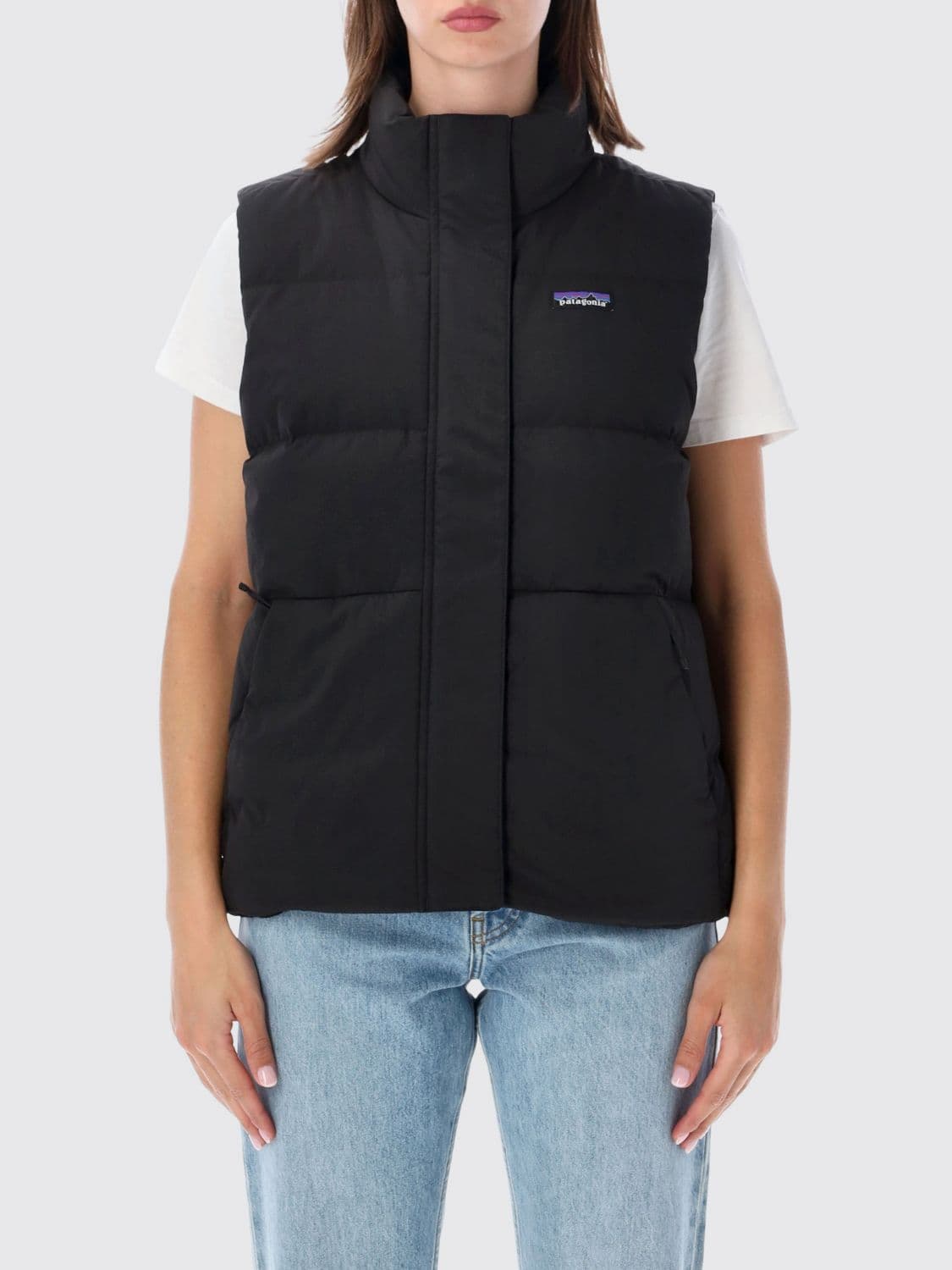 Patagonia Sisar Water-Repellent Quilted Down Vest in Recycled Nylon