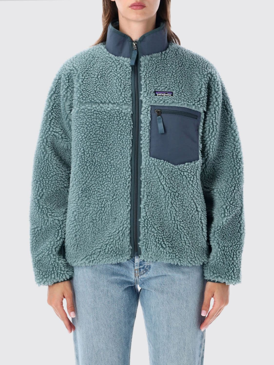 Patagonia Classic Retro-X High-Neck Short Fleece Jacket with Zip