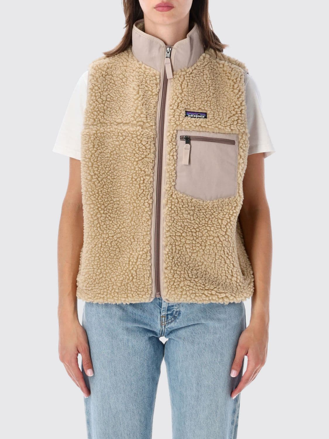 Patagonia Classic Retro-X High-Neck Fleece Vest with Patch Pocket · M
