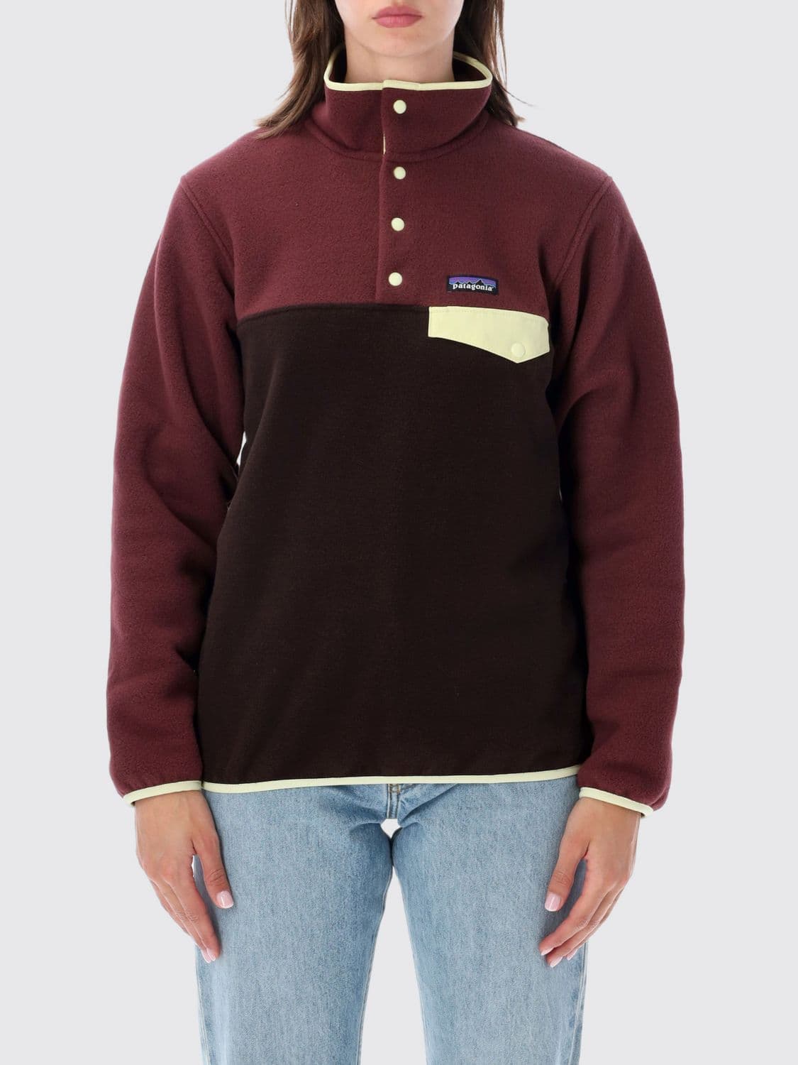 Patagonia Synchilla High-Neck Fleece Pullover with Button Closure