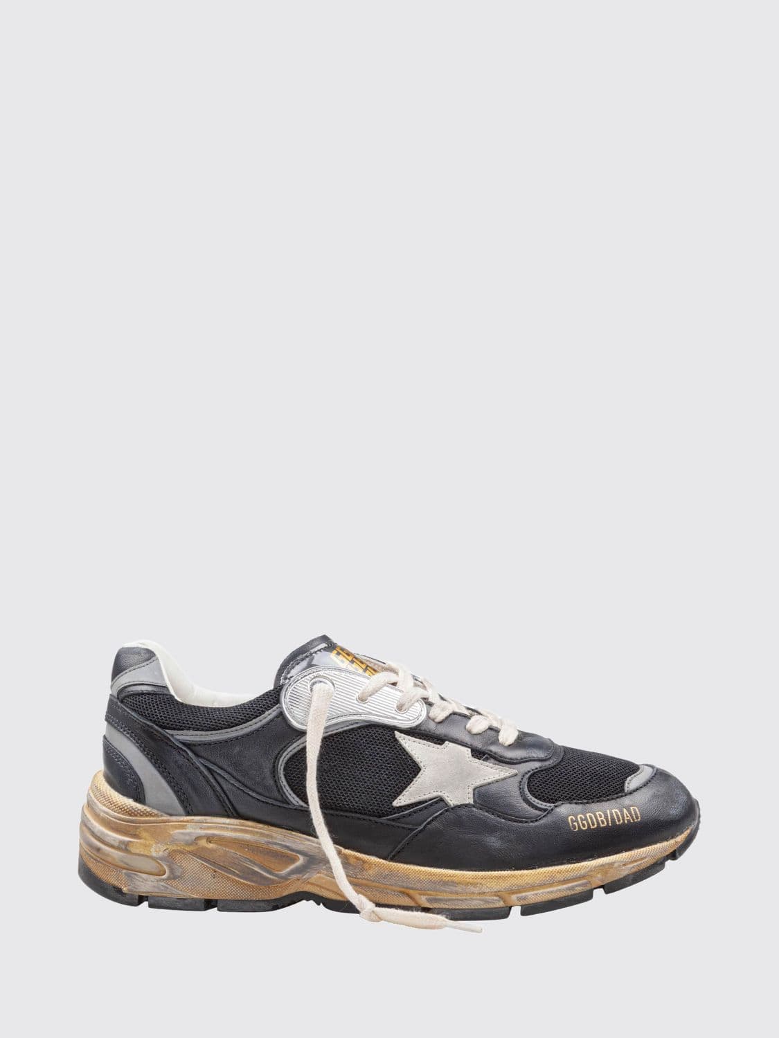 Golden Goose Dad-Star Leather and Mesh Trainers with Worn-Out Effect