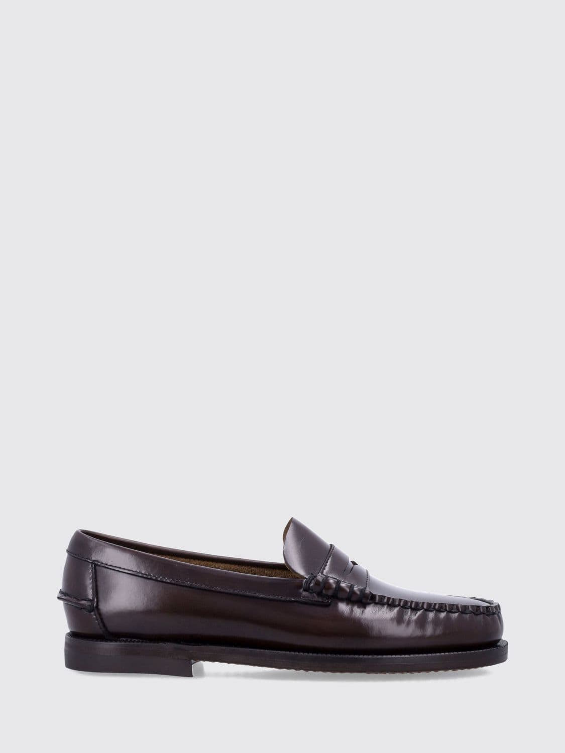 Sebago Classic Dan Smooth Calfskin Penny Loafers with Saddle Strap