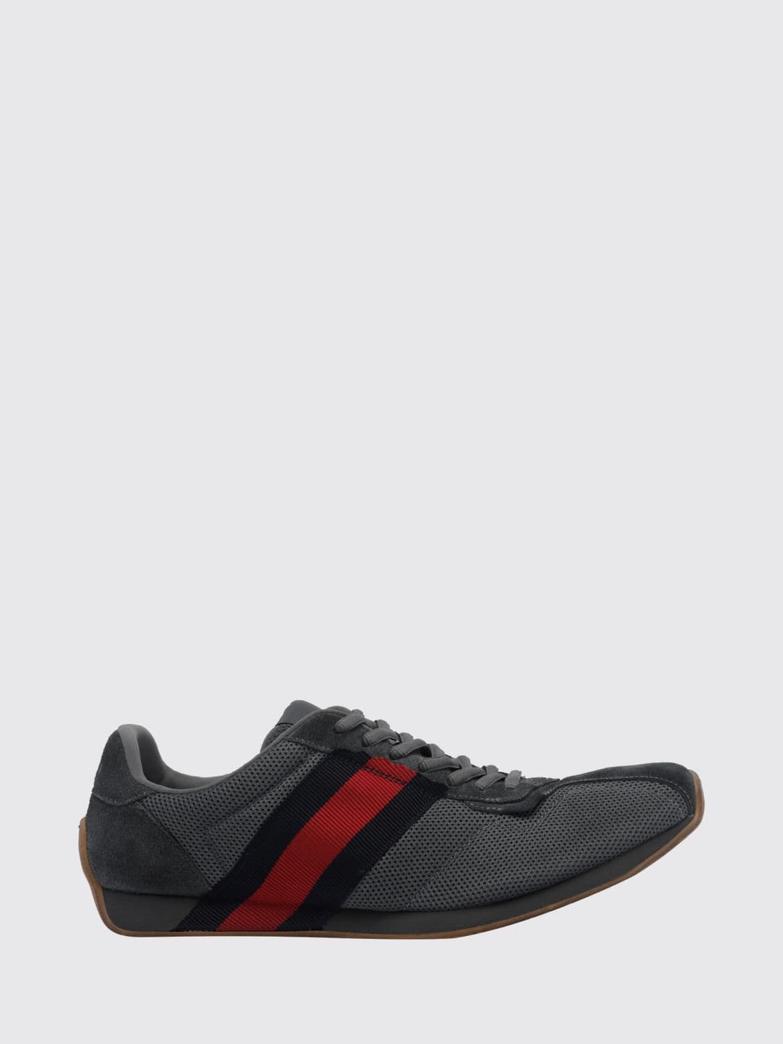 Gucci Tempo Distressed Leather and Mesh Low-Top Sneakers with Web Stripe