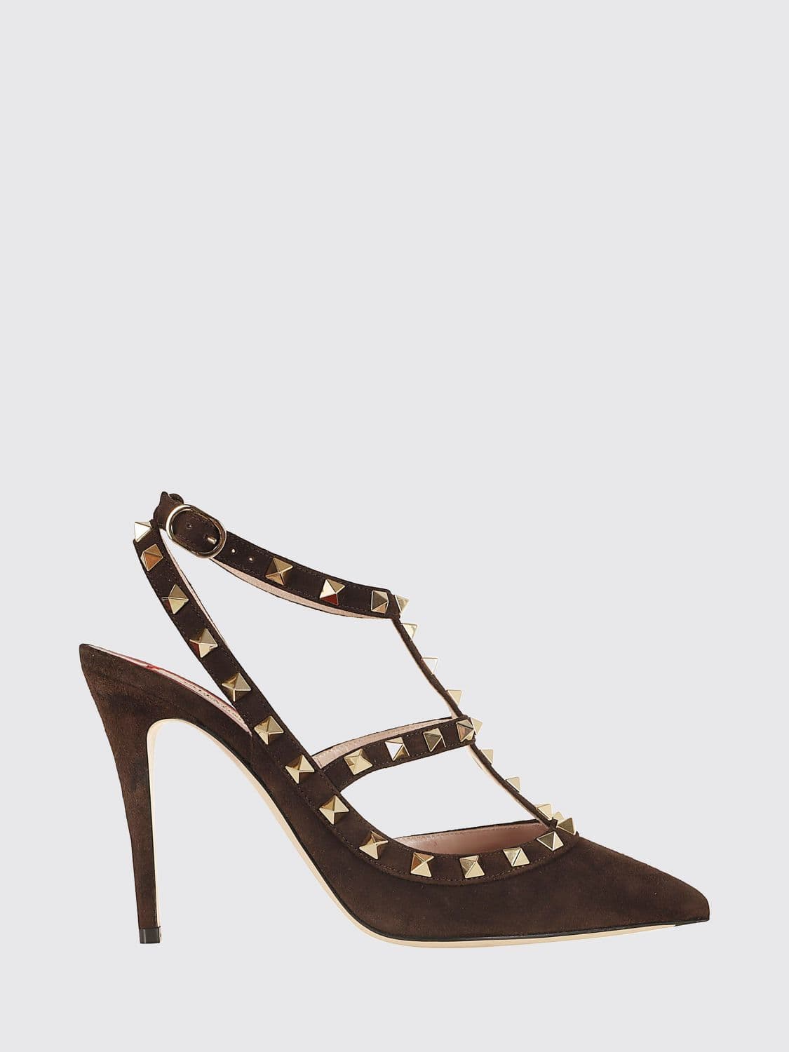 Valentino Garavani Rockstud Suede Slingback Court Shoes with a Stiletto Heel