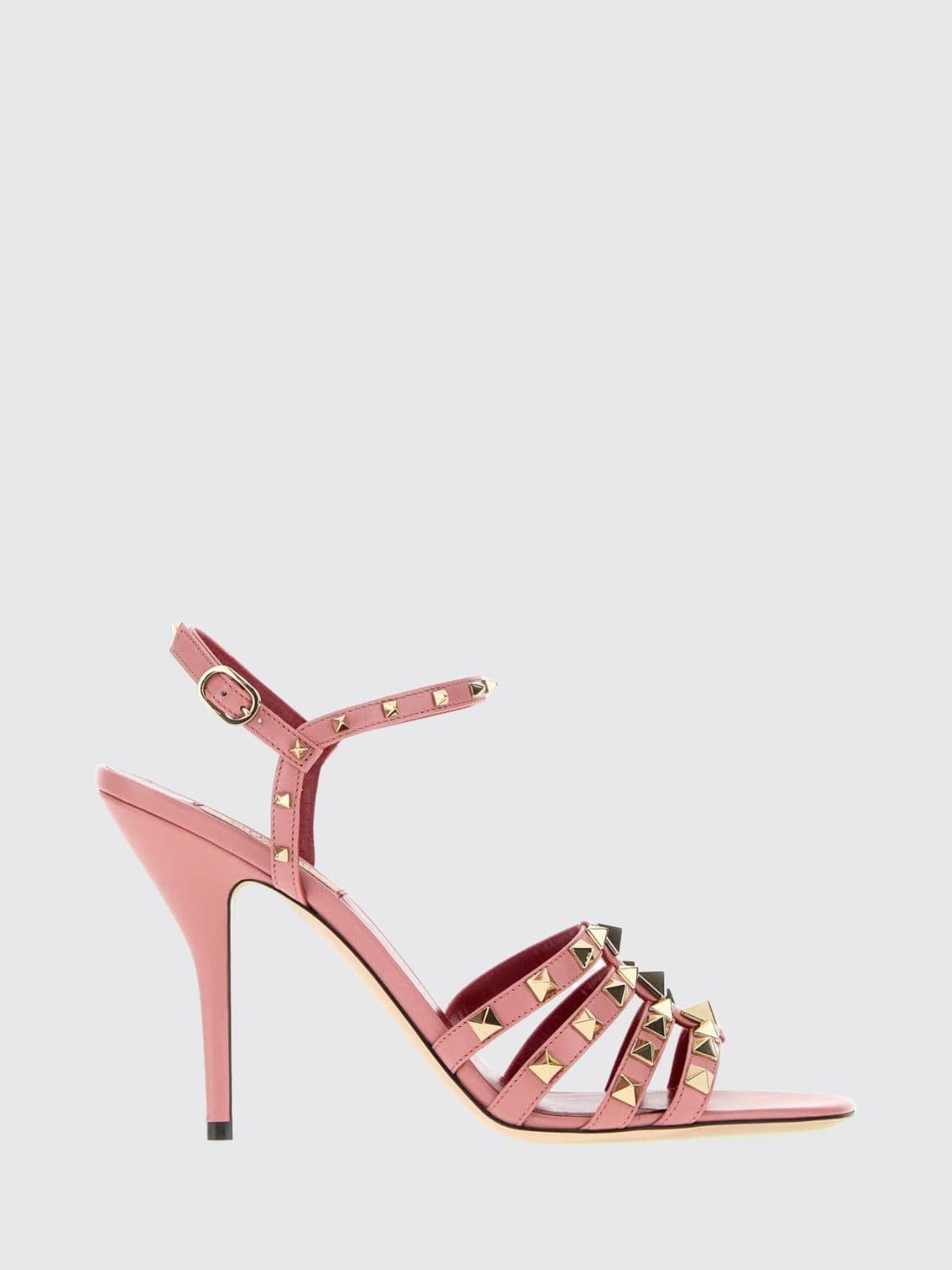 Valentino Garavani Rockstud High-Heeled Calf Leather Sandals with Ankle Strap · 37