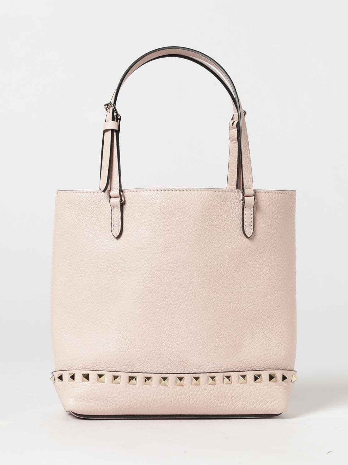Valentino Garavani Rockstud Small Grained Calfskin Leather Tote Bag · OS