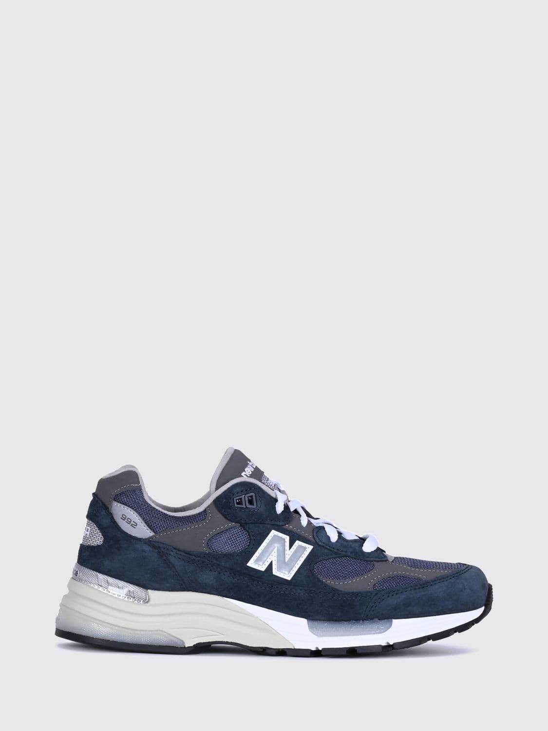 New Balance Made in USA 992 Suede and Mesh Sneakers