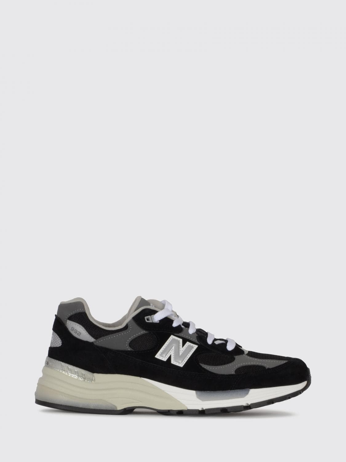 New Balance Made in USA 992 Suede and Mesh Sneakers